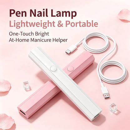 Portable Wireless Nail Dryer Lamp, Quick Dry In 8s For Gel Nails, 2 Timer Modes 20s/60s, Compact Design For Single Nail & Detailed Nail Art