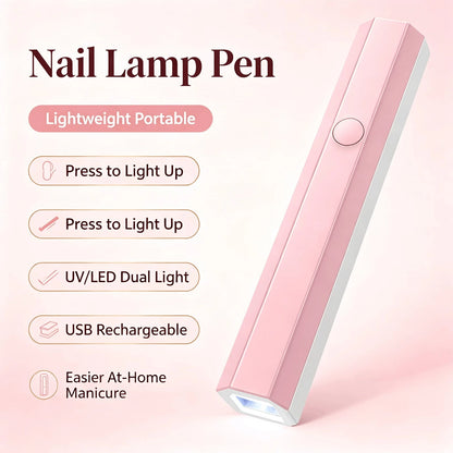 Portable Wireless Nail Dryer Lamp, Quick Dry In 8s For Gel Nails, 2 Timer Modes 20s/60s, Compact Design For Single Nail & Detailed Nail Art