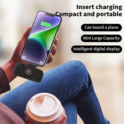 Power Bank With Built-In Cable Portable Power Supply Mini Portable Power Bank Charger Compatible With Iphone – Upgraded 5000mAh 20W PD Fast Charging Battery Pack With Built-In LED Emergency Light & Co