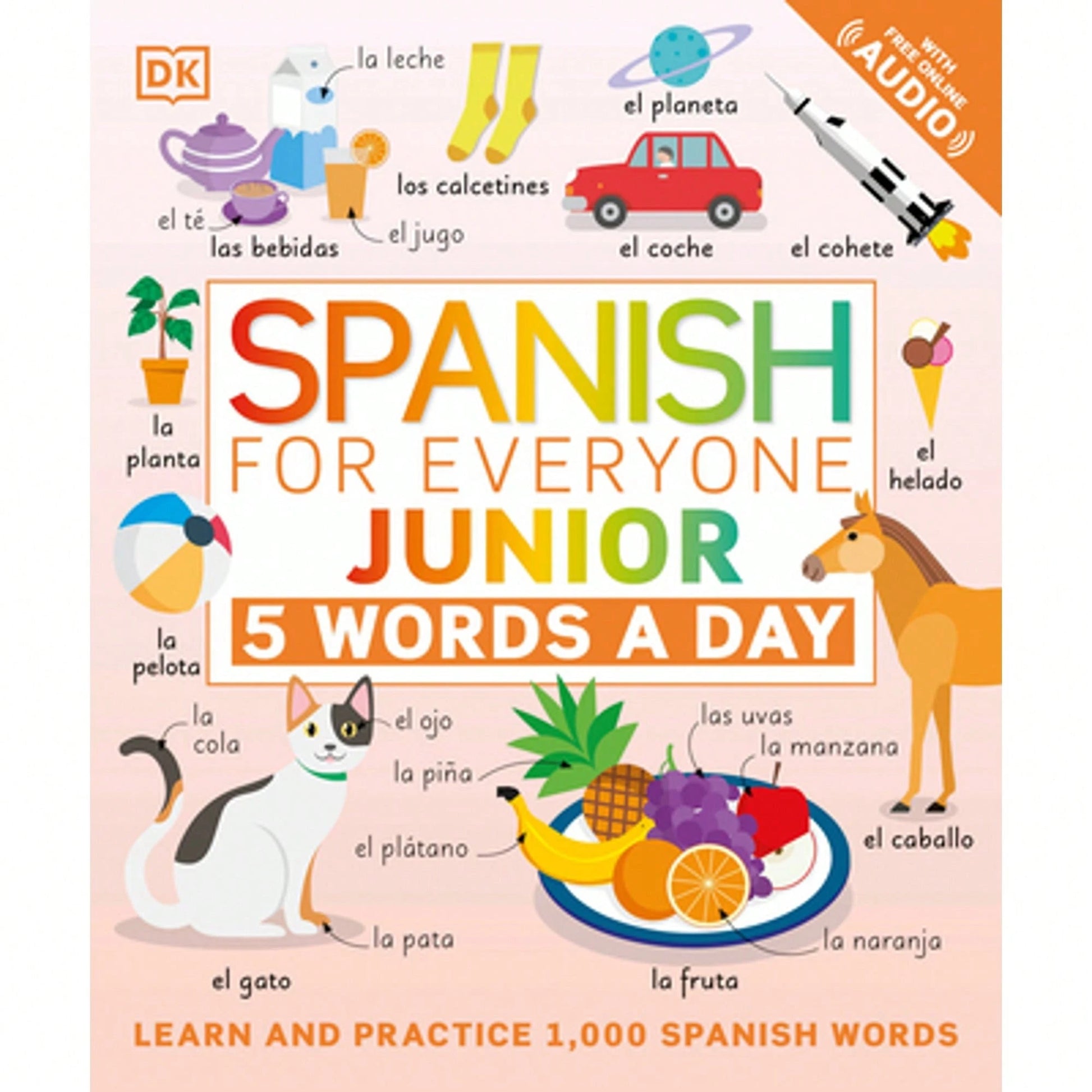 Pre-Owned Spanish For Everyone Junior: 5 Words A Day (Paperback) By DK