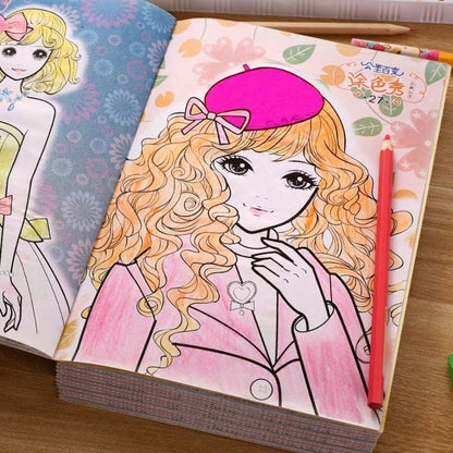 Princess Dress-Up Coloring Book For Girls Ages 3+, 32 Pages, Art Craft Kit, Paper Material, Youngsters'S Drawing And Graffiti Book, Ideal Birthday, Festival, Back To School Gift, Creative Activity Boo
