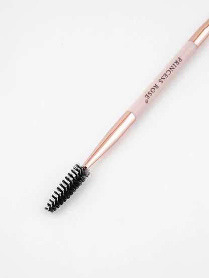 Princess Rose Rose Princess Portable Dual-Ended Pink Eyebrow Brush, Eyelash Brush, Eye Makeup Brush, Made Of Soft Bristles That Won't Harm The Face. Dual-Ended Design Makes It More Convenient To Use.
