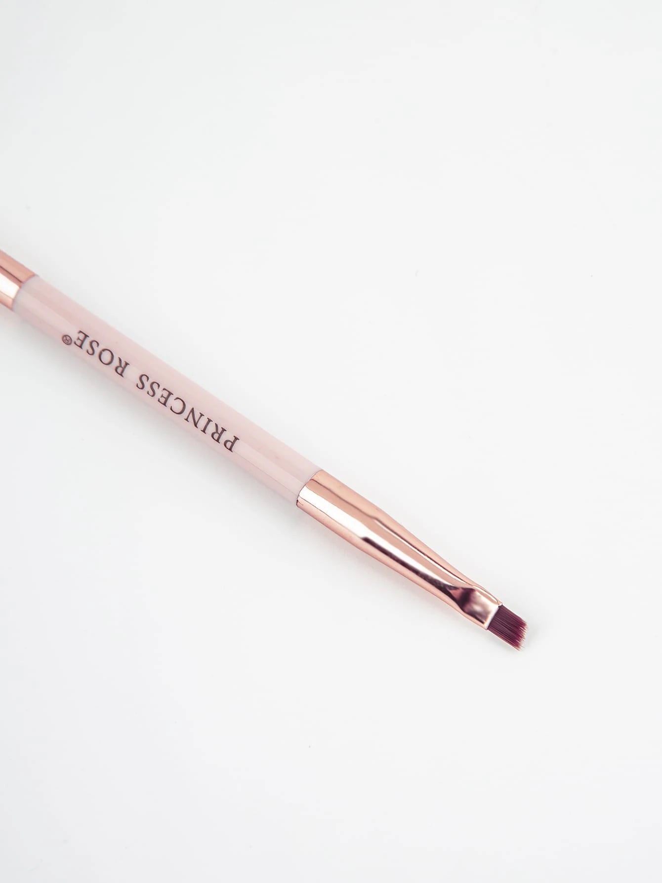 Princess Rose Rose Princess Portable Dual-Ended Pink Eyebrow Brush, Eyelash Brush, Eye Makeup Brush, Made Of Soft Bristles That Won't Harm The Face. Dual-Ended Design Makes It More Convenient To Use.