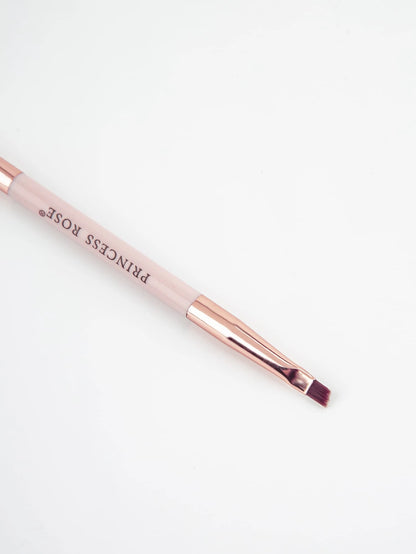 Princess Rose Rose Princess Portable Dual-Ended Pink Eyebrow Brush, Eyelash Brush, Eye Makeup Brush, Made Of Soft Bristles That Won't Harm The Face. Dual-Ended Design Makes It More Convenient To Use.