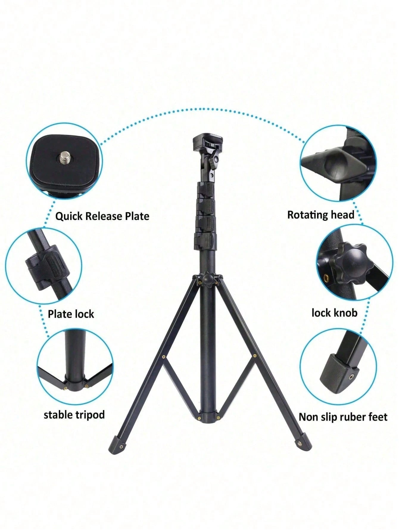 Professional LED Studio Light With Adjustable 130cm Tripod- 22.5x16cm Square Fill Light, Used For Photography, Live Streaming, And Meetings. USB Power Supply. Compatible With IOS And Android Systems.