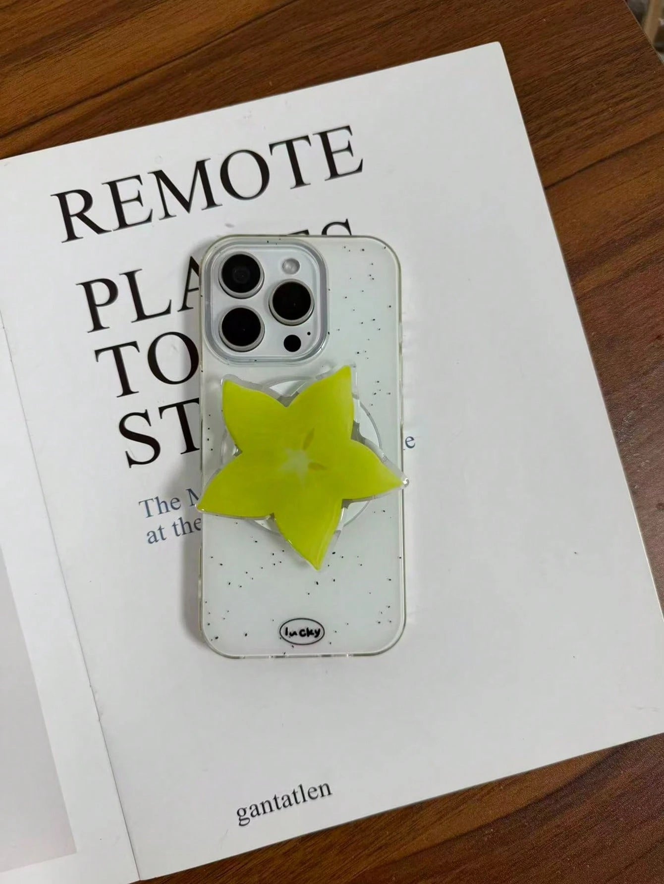Pumpkin Starfruit Phone Stand, Stable Desktop Phone Holder With Telescopic Stand And Pop-Out Socket Phone Grip