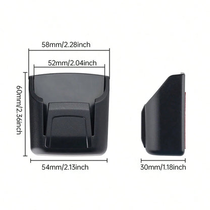PVC Material Car Key Organizer Holder With Remote Control Slot- Durable Black Storage Rack To Organize Car Keys, Cards And Accessories- Fits Dashboard And Center Console, Remote Control Holder| Mod