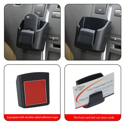 PVC Material Car Key Organizer Holder With Remote Control Slot- Durable Black Storage Rack To Organize Car Keys, Cards And Accessories- Fits Dashboard And Center Console, Remote Control Holder| Mod