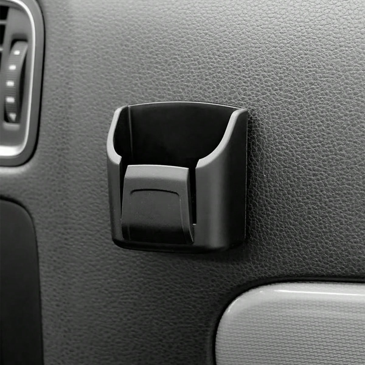 PVC Material Car Key Organizer Holder With Remote Control Slot- Durable Black Storage Rack To Organize Car Keys, Cards And Accessories- Fits Dashboard And Center Console, Remote Control Holder| Mod