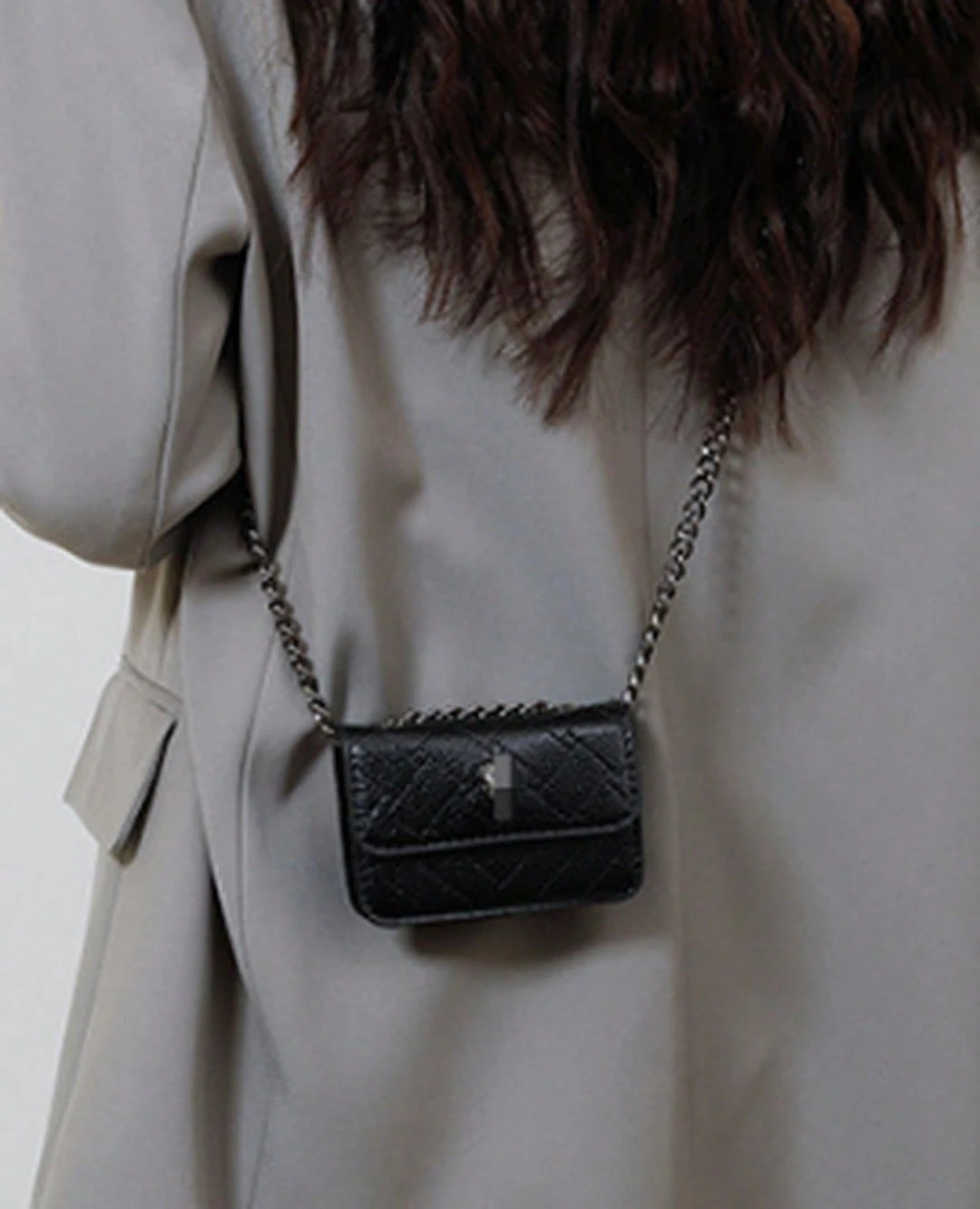 Quilted PU Square Crossbody Bag, Magnetic Closure Metal Chain Shoulder Purse With Card Slots, Luxury Daily Women Tiny Bag Multiple