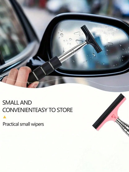 rayhong Car Side Mirror Rearview Mirror Wiper, Retractable Windshield Wiper, Car Glass Cleaner With Extendable Handle, Portable Cleaning Tool, Retractable Wing Mirror Wiper Cleaner, Portable Car Windo
