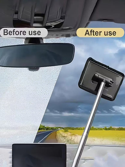 rayhong Car Side Mirror Rearview Mirror Wiper, Retractable Windshield Wiper, Car Glass Cleaner With Extendable Handle, Portable Cleaning Tool, Retractable Wing Mirror Wiper Cleaner, Portable Car Windo
