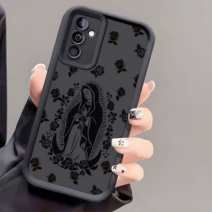 Religious Mythological Figure Fashion 1pc Virgin Mary Shockproof Phone Protective Case, Anti-Slip Thick Cover Compatible With IPhone, Compatible With Honor, Compatible With Redmi, Compatible With Gala