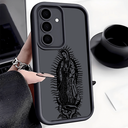 Religious Mythological Figure Fashion 1pc Virgin Mary Shockproof Phone Protective Case, Anti-Slip Thick Cover Compatible With IPhone, Compatible With Honor, Compatible With Redmi, Compatible With Gala