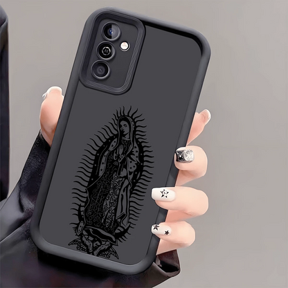 Religious Mythological Figure Fashion 1pc Virgin Mary Shockproof Phone Protective Case, Anti-Slip Thick Cover Compatible With IPhone, Compatible With Honor, Compatible With Redmi, Compatible With Gala