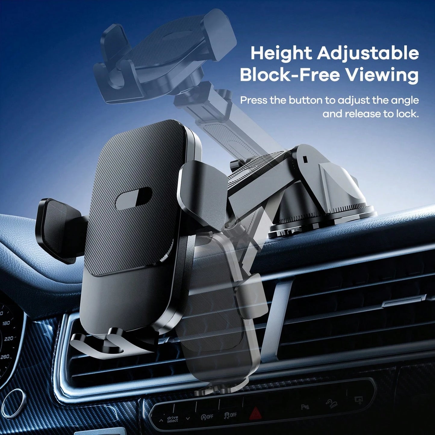 REMAX 4-7 Inch Universal Car Phone Holder, Dashboard Mounted, Multi-Angle Adjustable, Suitable For IPhone And Android Phones, Car Accessories, Essential For Driving