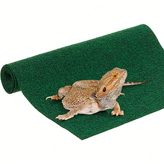 Reptile Mat, Terrarium Floor Liner, 30BR/40BR/50/65 Gallon, Substrate Carpet, Soft Bedding For Reptiles- Gecko, Lizard, Snake, Tortoise, Reptile Cage Tank Supplies And Accessories, Green, 1Pc