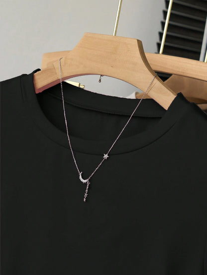 Resyla 3pcs/Set Women Versatile Casual Minimalist Summer Short Sleeve T-Shirt Set