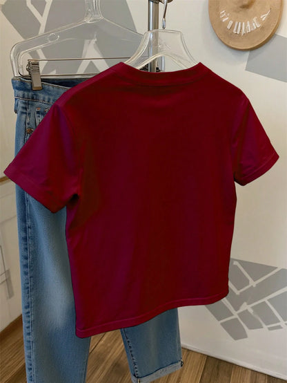 Resyla Leopard Print Digital Pattern Women's Casual Round Neck Short Sleeve T-Shirt, Gift For Friends