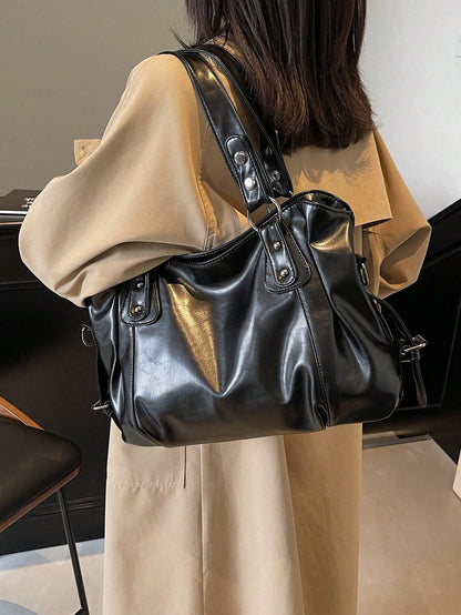 Retro Minimalist Large Capacity Fashion Student Tote Bag For Work Commute, Bohemia Style Bag For Women, Vintage Bag For Women