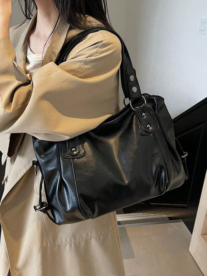 Retro Minimalist Large Capacity Fashion Student Tote Bag For Work Commute, Bohemia Style Bag For Women, Vintage Bag For Women