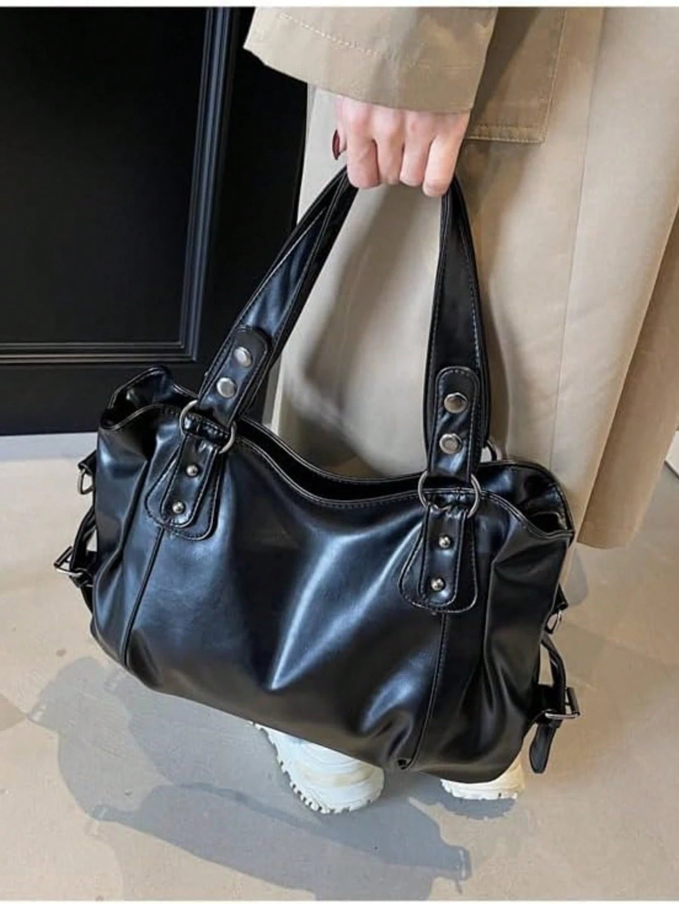 Retro Minimalist Large Capacity Fashion Student Tote Bag For Work Commute, Bohemia Style Bag For Women, Vintage Bag For Women