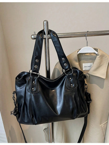 Retro Minimalist Large Capacity Fashion Student Tote Bag For Work Commute, Bohemia Style Bag For Women, Vintage Bag For Women