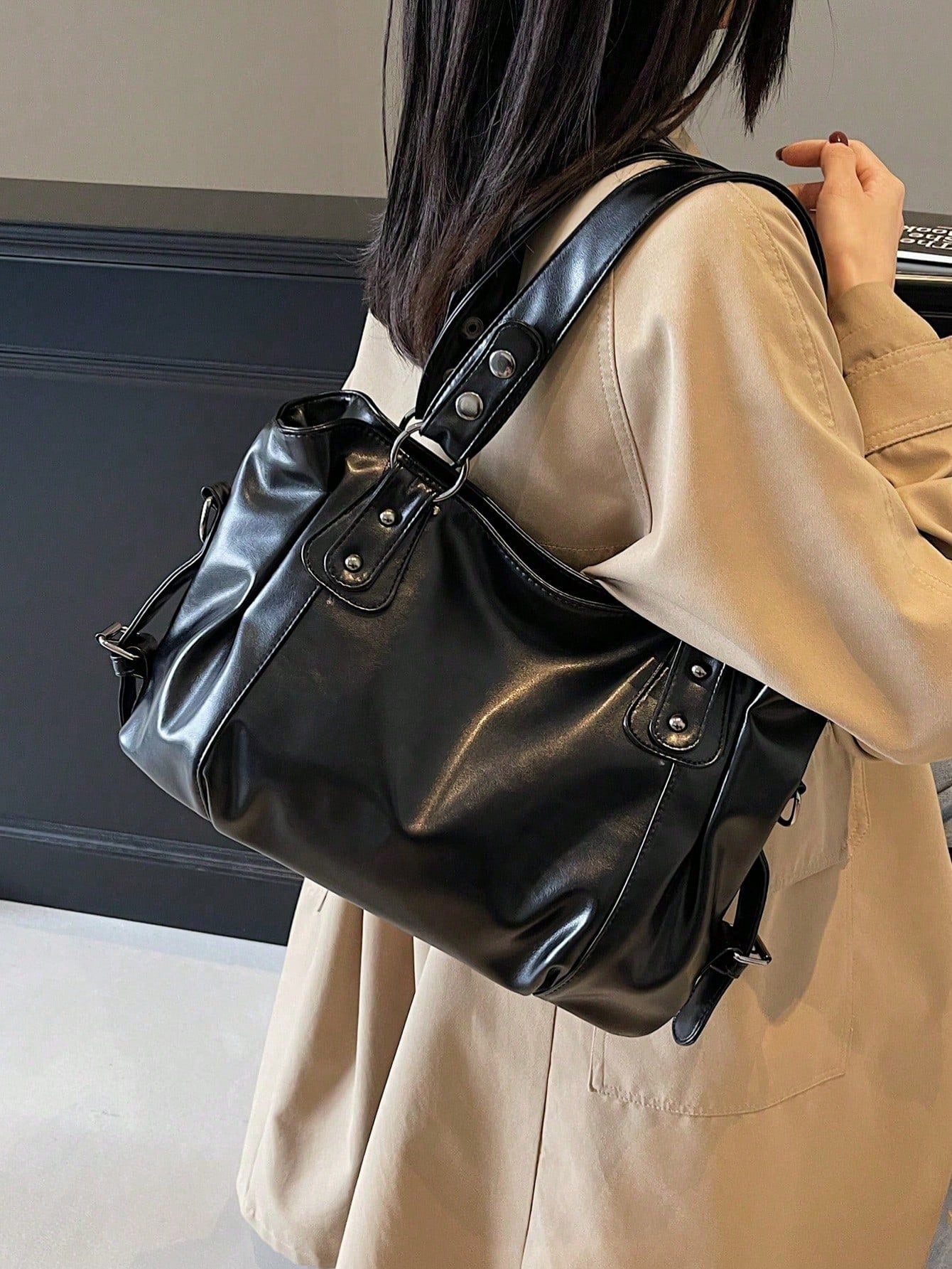 Retro Minimalist Large Capacity Fashion Student Tote Bag For Work Commute, Bohemia Style Bag For Women, Vintage Bag For Women