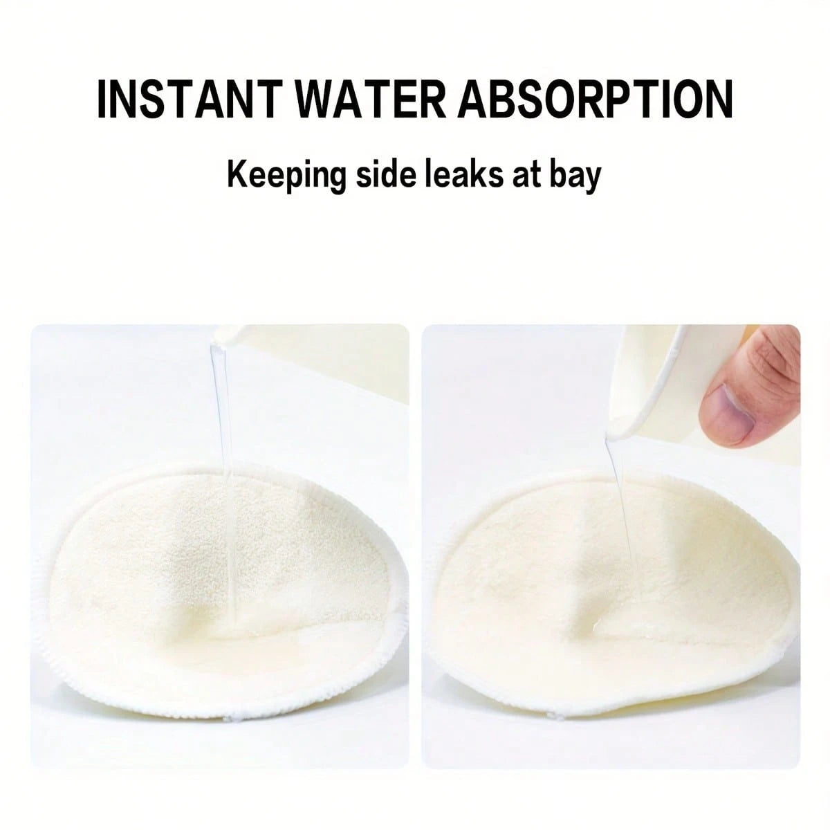 Reusable Breast Pads, Washable- Leak-Proof Breast Pads- Ultra-Absorbent Breast Pads (Large 4.7 Inch) (Random Color)