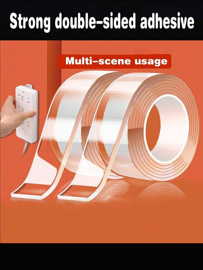 Reusable Transparent Nano Double-Sided Tape, Washable, No Drilling, No Trace, Non-Damaging, Strong Adhesive, No Residue, Suitable For Office, Car And Multi-Scenarios