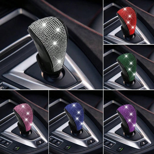 Rhinestone Car Gear Shift Cover, Full Bling Auto Manual Automatic Gear Knob Cover, Sparkling Car Interior Decor Accessories