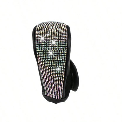 Rhinestone Car Gear Shift Cover, Full Bling Auto Manual Automatic Gear Knob Cover, Sparkling Car Interior Decor Accessories