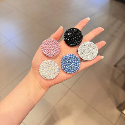 Rhinestone Metal Phone Stand Ring Decor Eye-Catching Phone Grip, Suitable For IPhone And Android Phones, Birthday, Family, Friend Gift, Push-Pull Phone Grip, Phone Stand, Phone Accessories