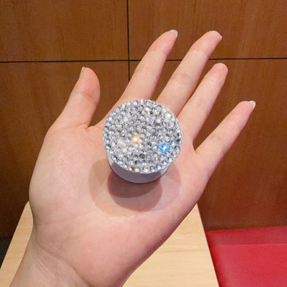 Rhinestone Metal Phone Stand Ring Decor Eye-Catching Phone Grip, Suitable For IPhone And Android Phones, Birthday, Family, Friend Gift, Push-Pull Phone Grip, Phone Stand, Phone Accessories