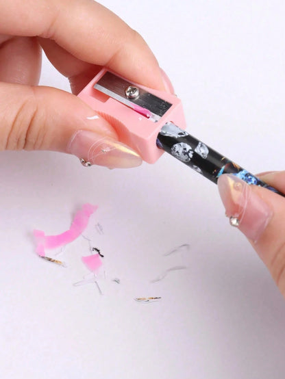 Rhinestone Wax Pencil (With Sharpener) Quick-Dry Wax Pencil, 4 Colors Available, For Picking And Pasting Rhinestones, Gems, Studs And Other Nail Art Decorations
