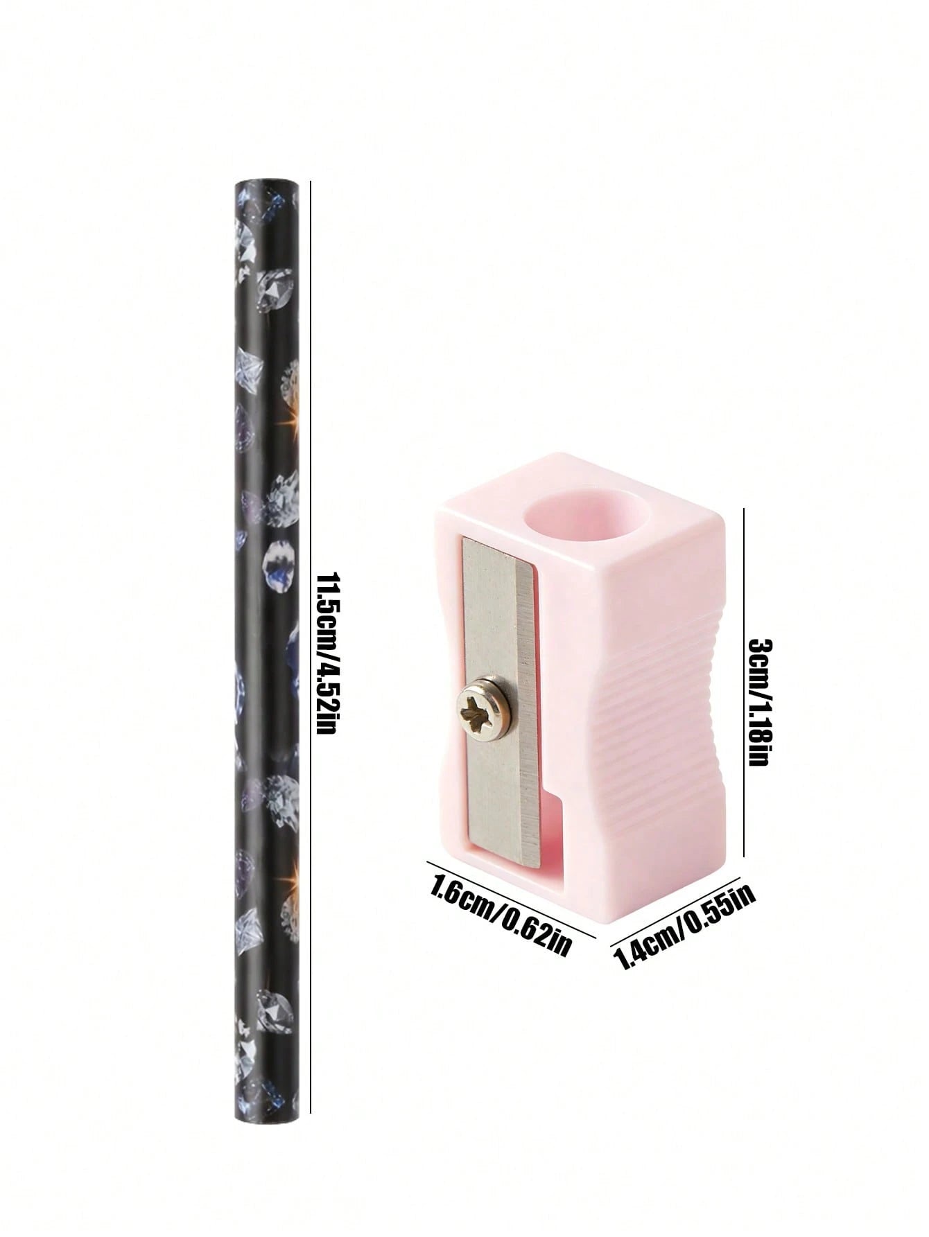 Rhinestone Wax Pencil (With Sharpener) Quick-Dry Wax Pencil, 4 Colors Available, For Picking And Pasting Rhinestones, Gems, Studs And Other Nail Art Decorations