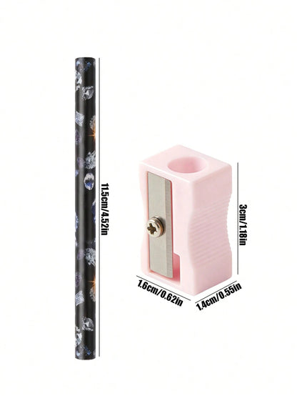 Rhinestone Wax Pencil (With Sharpener) Quick-Dry Wax Pencil, 4 Colors Available, For Picking And Pasting Rhinestones, Gems, Studs And Other Nail Art Decorations