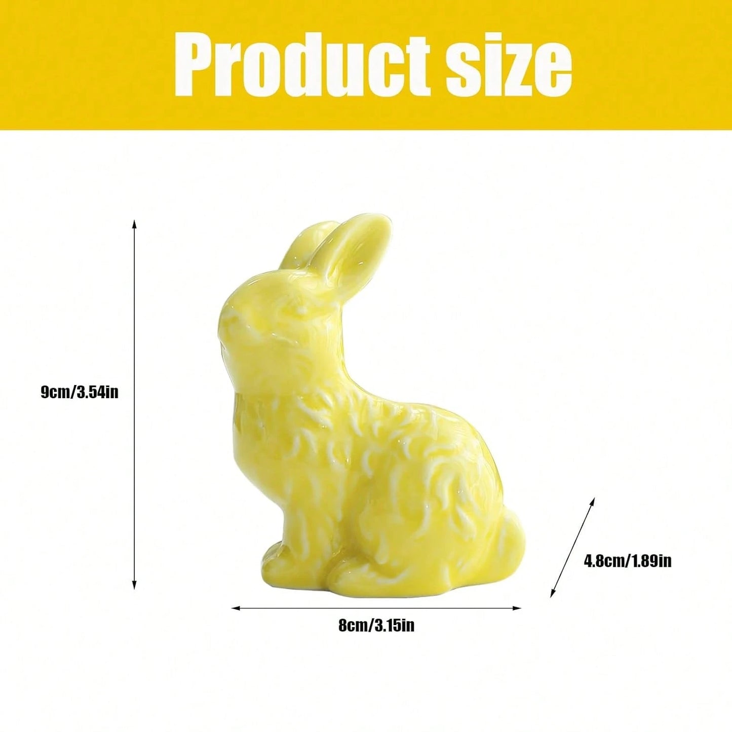 RJINYENS Toilet Bolt Caps, 2 Pcs Ceramic Bunny Decorative Toilet Bolt Covers, Toilet Screw Covers Decorative, Toilet Bolt Figurine, Cute Bathroom