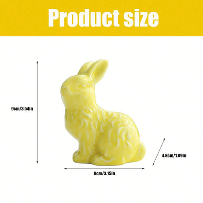 RJINYENS Toilet Bolt Caps, 2 Pcs Ceramic Bunny Decorative Toilet Bolt Covers, Toilet Screw Covers Decorative, Toilet Bolt Figurine, Cute Bathroom