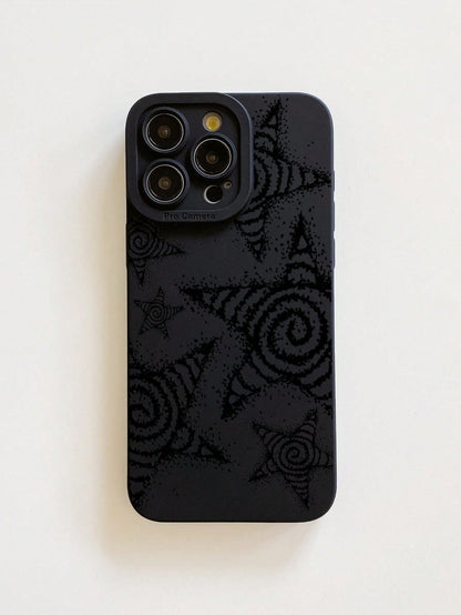 ROMWE Fairycore Starfish Drawing Printed Phone Case Compatible With IPhone