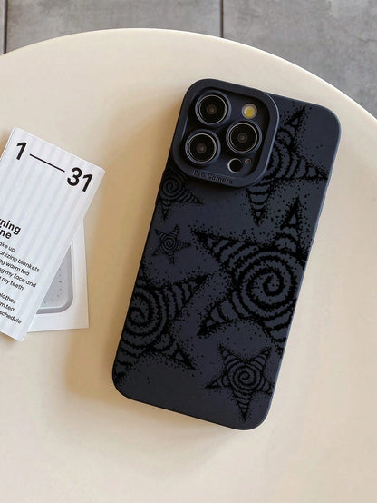 ROMWE Fairycore Starfish Drawing Printed Phone Case Compatible With IPhone