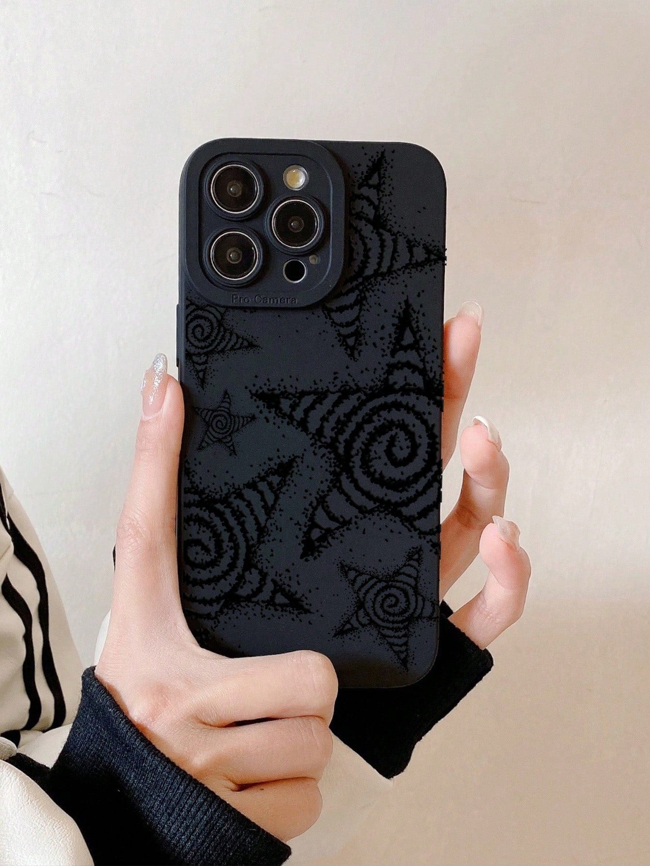 ROMWE Fairycore Starfish Drawing Printed Phone Case Compatible With IPhone