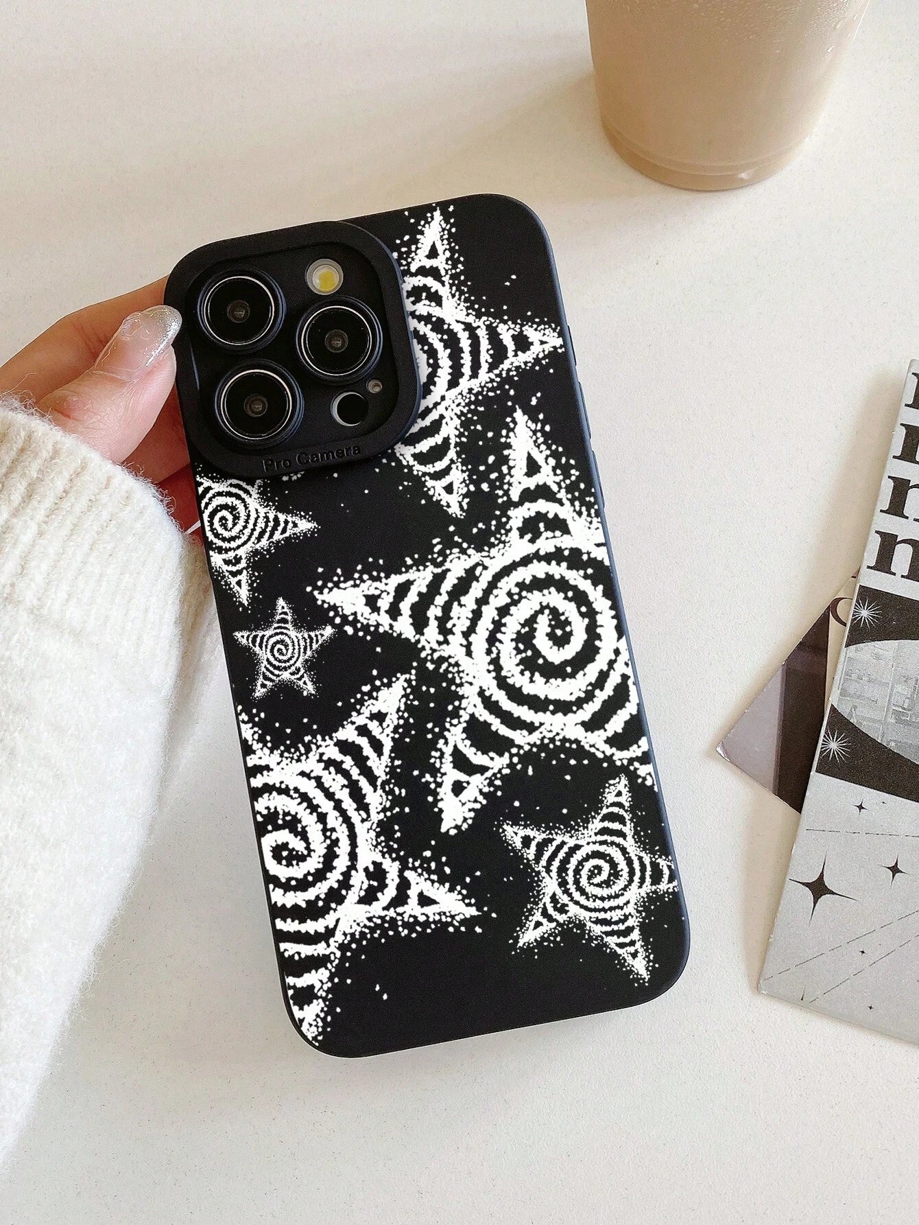 ROMWE Fairycore Starfish Drawing Printed Phone Case Compatible With IPhone