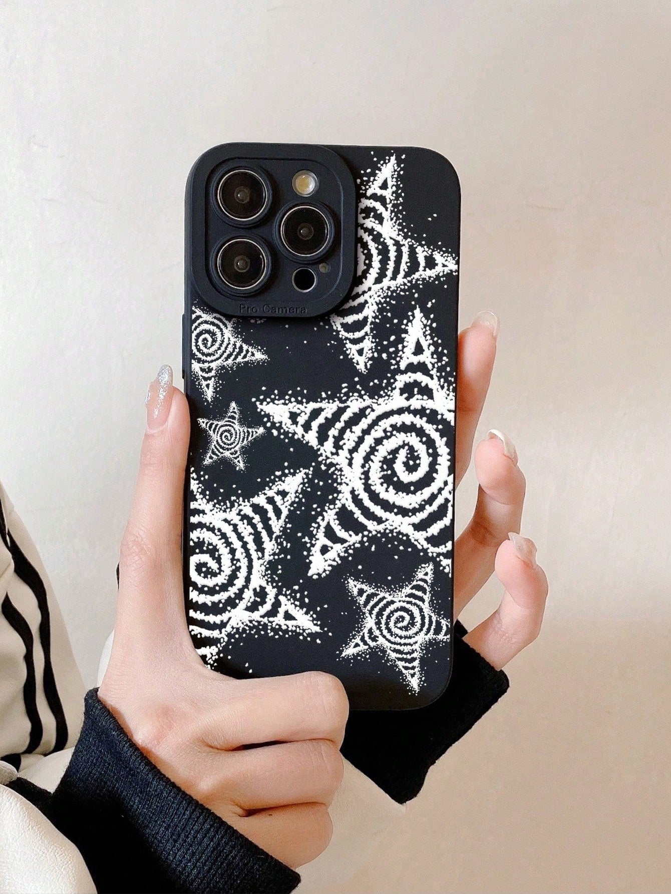 ROMWE Fairycore Starfish Drawing Printed Phone Case Compatible With IPhone