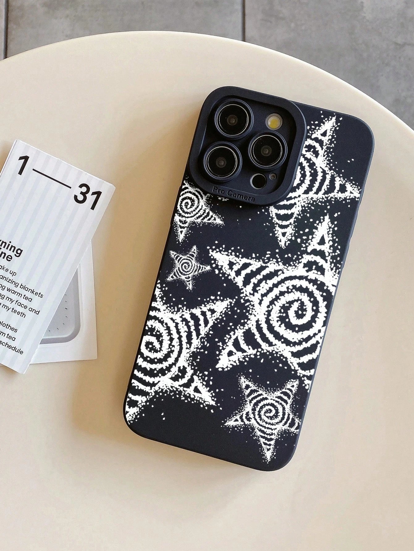 ROMWE Fairycore Starfish Drawing Printed Phone Case Compatible With IPhone