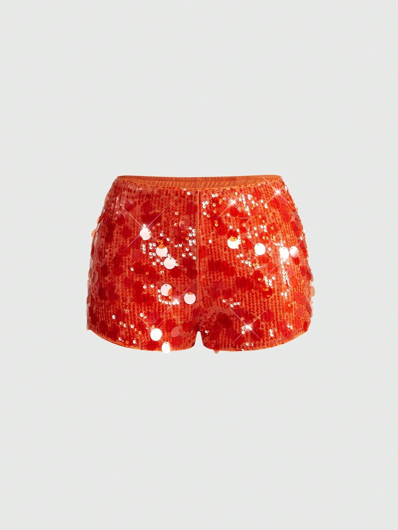 ROMWE Grunge Punk Spring/Summer Carnival Party Luxury Sequin Women's Sexy Super Low Waist Glitter Sequin Mini Shorts, Suitable For Summer Beach, Graduation, Easter, Concert, Nashville Vacation, Prom