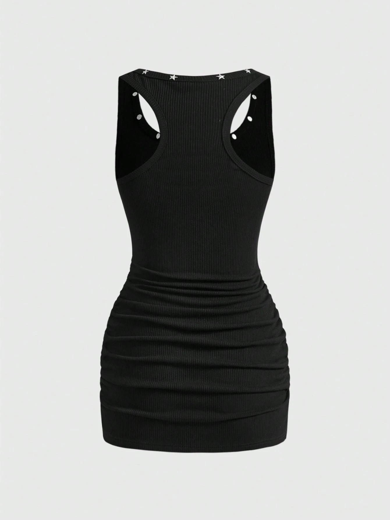 ROMWE Street Life Women's PUNK Music Festival Star Print Mini Dress