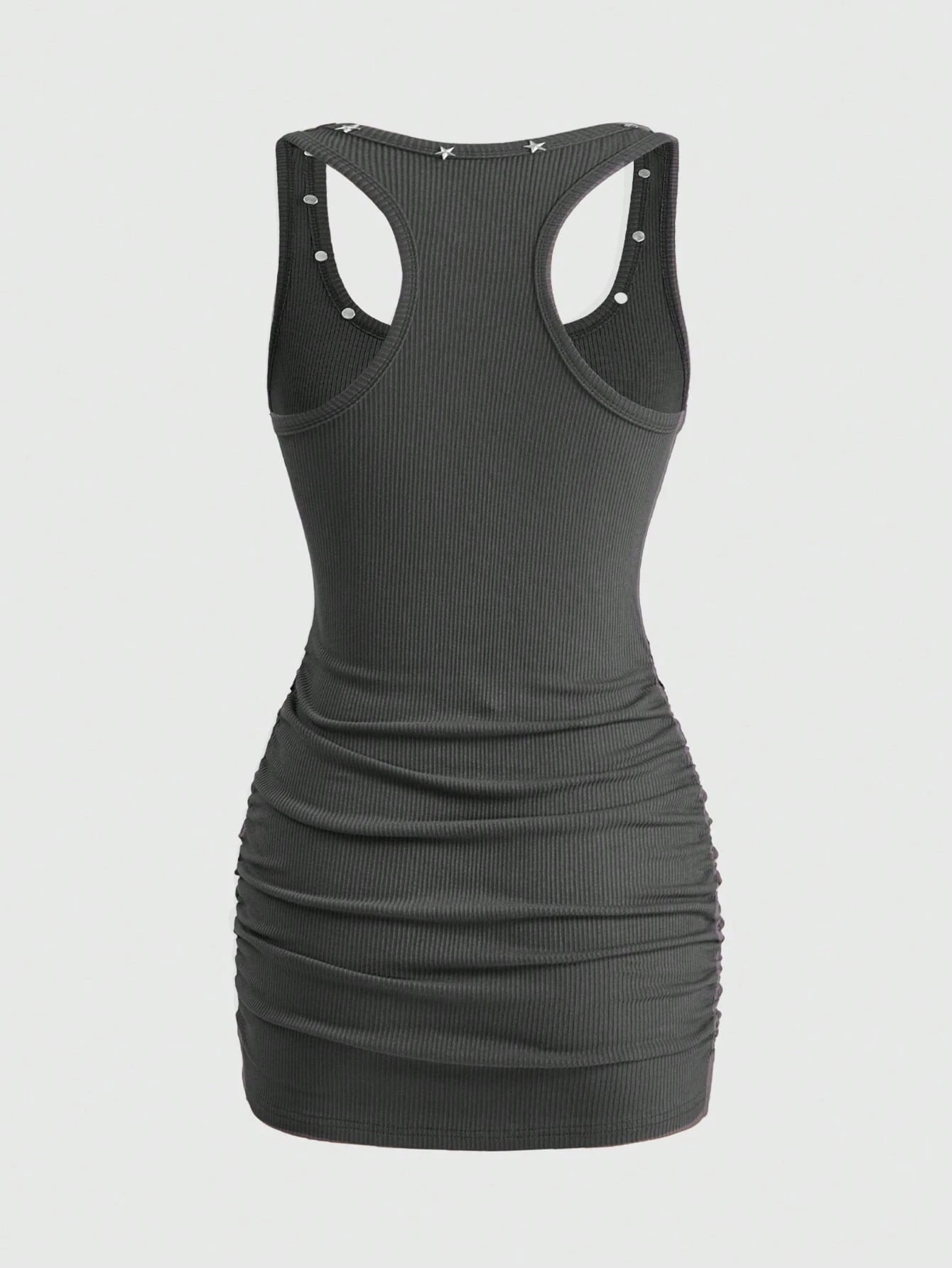 ROMWE Street Life Women's PUNK Music Festival Star Print Mini Dress