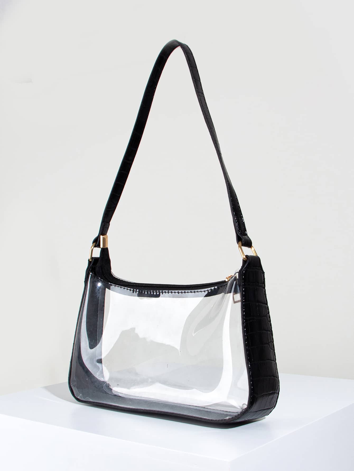 ROMWE World Cup Clear Bag, Stadium Approved 12 X 12 X 6 Clear Transparent Purse Bag For Concerts Sports Events Festivals, Beach Bags