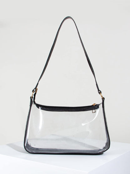 ROMWE World Cup Clear Bag, Stadium Approved 12 X 12 X 6 Clear Transparent Purse Bag For Concerts Sports Events Festivals, Beach Bags